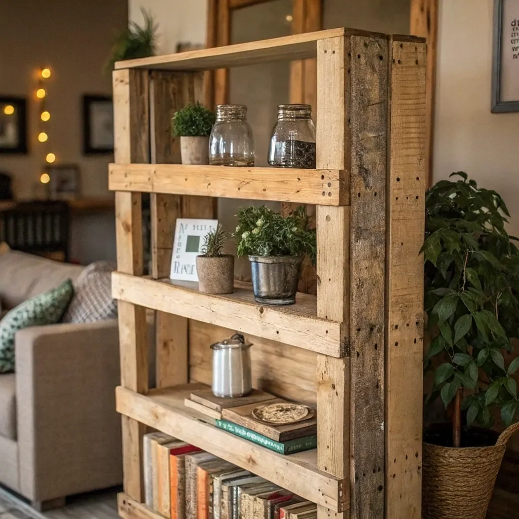 Rustic Pallet Shelving